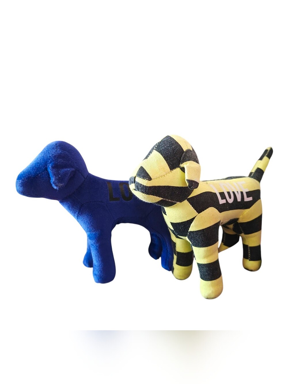 Victoria's Secret PINK Mini Dog Plush Collectibles Stuffed Dog Blue Puppies